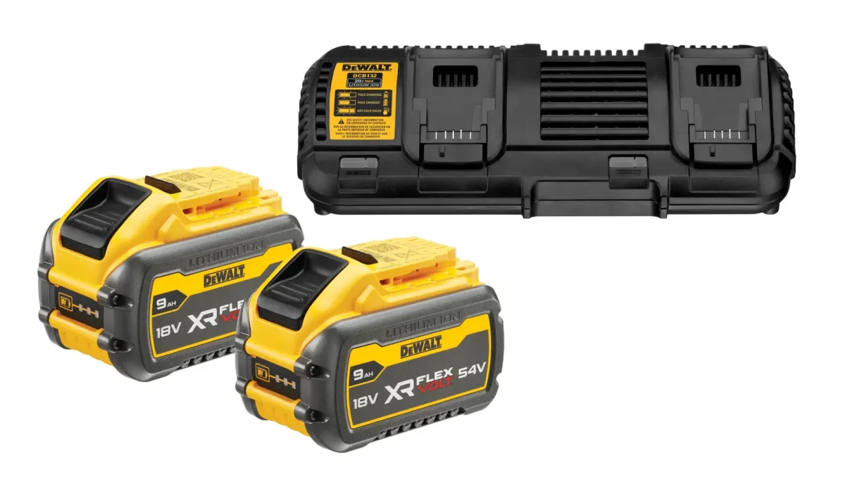 DEWALT® 54V XR® 9Ah FLEXVOLT® Twin Battery Starter Kit