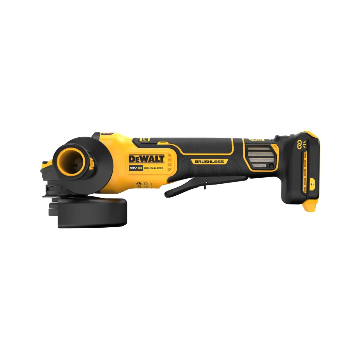18V XR® Brushless 125mm Variable Speed Paddle Switch Angle Grinder - Tool Only - Image 2