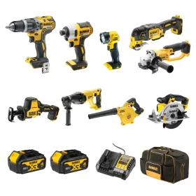 DEWALT® 18V XR® 9 Piece Kit - 2X 4Ah